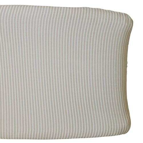 Mebie Baby Changing Pad, Taupe Stripe, 100% Muslin Cotton Changing Table Pad Cover for Baby Boy and Girl, Designer Nursery Decor Covers, Diaper Changing Pad Cover for Changing Station