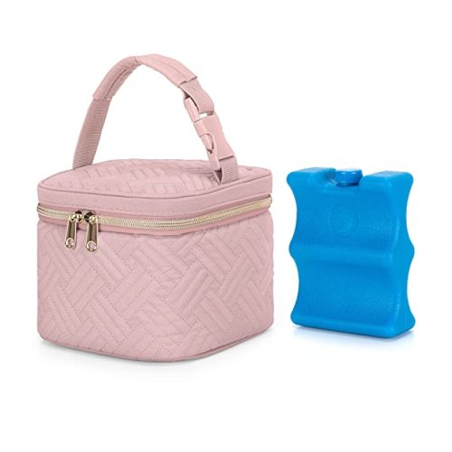 Fasrom Breastmilk Cooler Bag with Ice Pack, Holds 4 Baby Bottles up to 5 oz