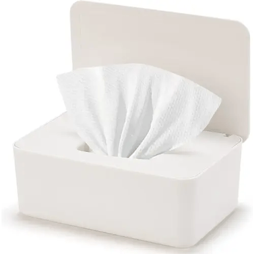 Baby Wipes Dispenser, Wipe Holder for Baby & Adult,Keeps Wet Tissue Fresh, Non-Slip Wipes Case, Flushable Wipe Container with Sealing Design Lid