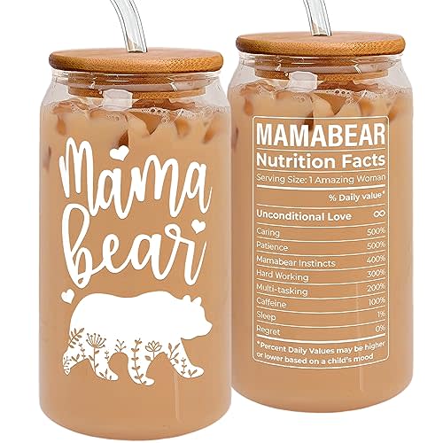 Gifts for Mom from Daughter, Son - Mom Birthday Gifts, Birthday Gifts for Mom - Mom Gifts for Christmas, Mom Christmas Gifts - Mama Gifts, Mother Gifts, New Mom Gifts for Women - 16 Oz Can Glass