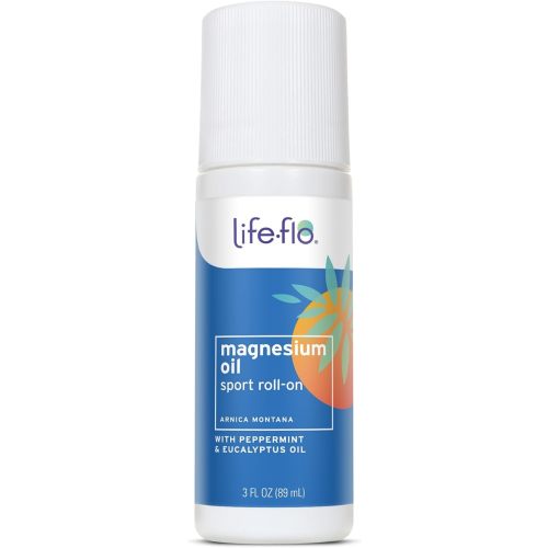 Life-FLO Magnesium Oil Sport Roll-On for Adults and Kids - Magnesium Chloride from Zechstein Seabed Plus Arnica - Calms and Refreshes Muscles and Joints After Exercise - 3oz Roller