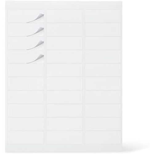 Amazon Basics Printable Address Labels, 1" x 2-5/8" per Label, Letter Size, 3000 Blank Mailing Labels, White
