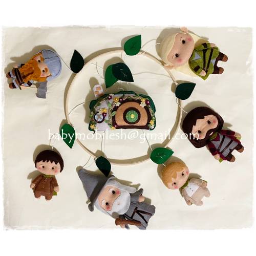 Lord of the Rings Baby Mobile: Handmade Felt Crib Decor