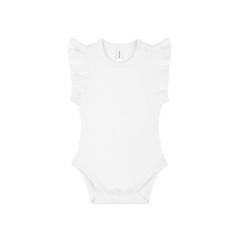Baby Summer Frill Onesie - White