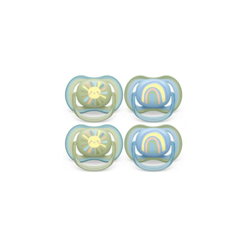 Philips AVENT Ultra Air Pacifier Smiling Sun and Blue Rainbow