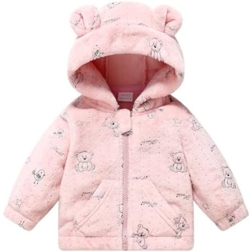 Toddler Fleece Jacket Baby Winter Coat Newborn Girl Hoodie Infant Boy Clothes 3T