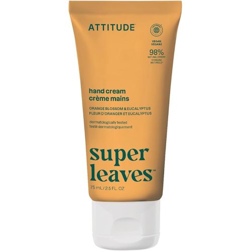 ATTITUDE Hand Cream, EWG Verified, Plant and Mineral-Based, Vegan Personal Care Products, Orange Blossom & Eucalyptus Scent, 2.5 Fl Oz
