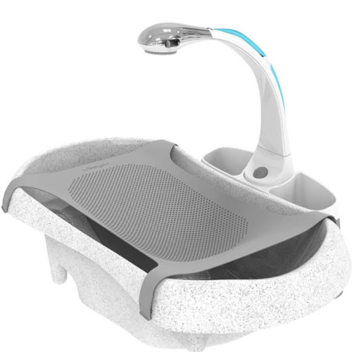Amazon.com : The First Years Rain Shower Baby Spa Baby Bathtub for Newborn to Toddler with Soothing Spray, White : Baby