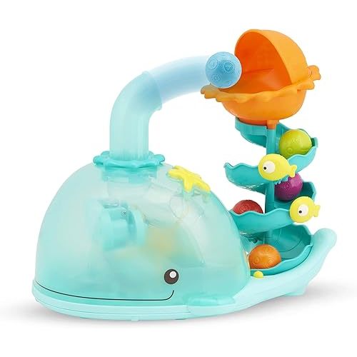 B. toys – Musical Whale Ball Popper with Lights – Developmental Sensory and Fine Motor Development – Baby Toy with 5 Balls – Babies, Toddlers – Poppity Whale – 9+ Months