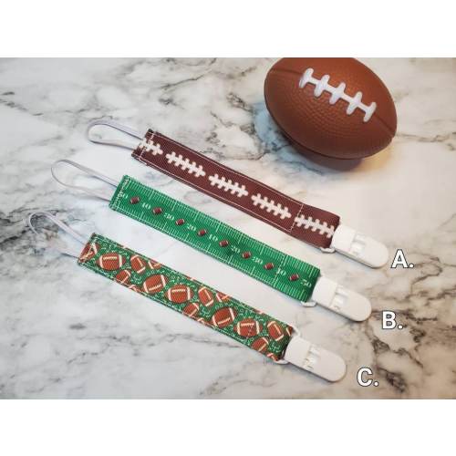 Football Pacifier Clip