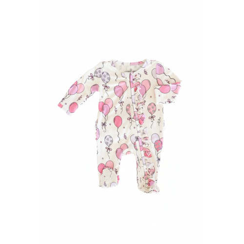 Party Time Ruffle Zipper Footie | Pink | 6-9M