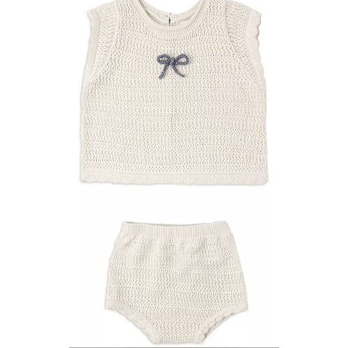 Scalloped Knit Top & Bottoms Set