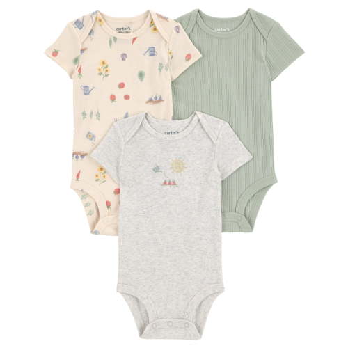 Carter's Child of Mine Baby Bodysuits, 3-Pack, Sizes Preemie-24 Months