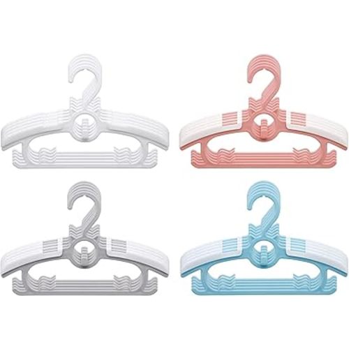 Baby Nursery Closet Hangers, Ultra Thin Non-Slip and Extendable Laundry Infant Pant Hanger for Newborn Clothes 20Pack 11-14" Adjustable Children Coat Hanger for Girl Boy Toddler Kids Child