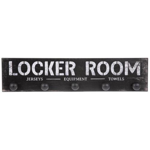 Locker Room Wood Wall Decor With Hooks