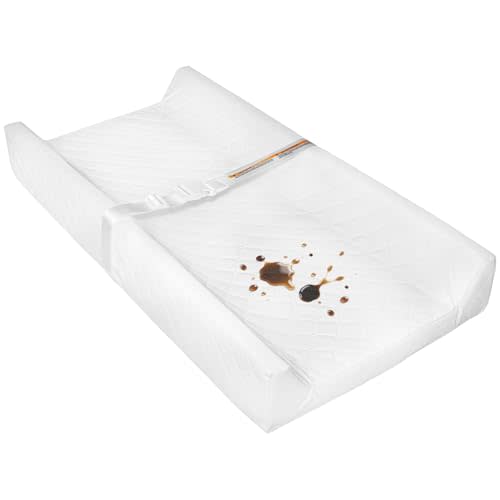 JVEOO Waterproof Baby Changing Pad, Non-Slip Wipeable Diaper Changing Mat with Safety Strap 32x16 Inch Infant Diaper Change Pad Suitable for Dresser & Table