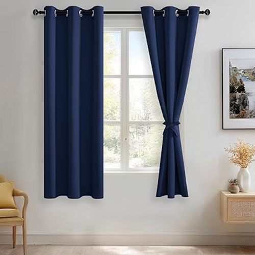 JIUZHEN Blackout Curtains for Bedroom Living Room 42 x 63 Inches Long