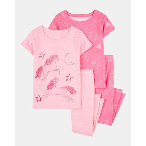 Toddler Girl 4-Piece Unicorn Cotton Pajamas - Carter's | Carter's