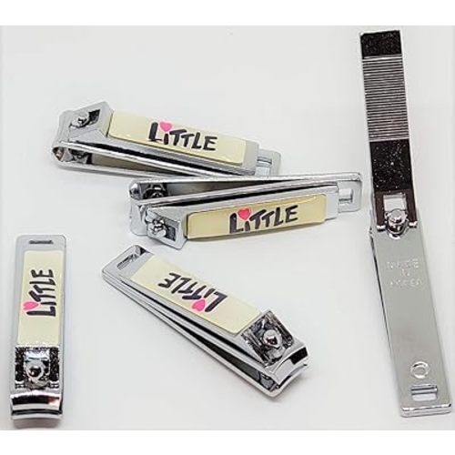 LITTLE BRAND KID'S DELUXE STAINLESS STEEL NAIL CLIPPERS W/FILE FOR INFANT, TODLER, KID'S, BABY, CHILD (MADE IN KOREA) (1)