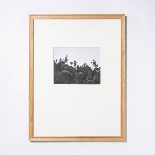 18" x 24" Matted to 8" x 10" Gallery Frame Natural Wood - Threshold™ designed with Studio McGee: Beveled Acid-Free Mat