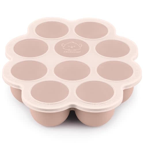 KeaBabies Silicone Food Freezer Trays with Lid, 2oz x 10 Pods Baby Food Storage Containers, Easy Puree Meal Prep, Breast Milk Silicone Freezer Molds, Dishwasher,Microwave Safe,BPA-Free Tray(Dusk)