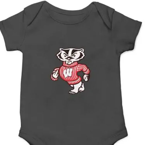 WI badger onesie, 9-12 months
