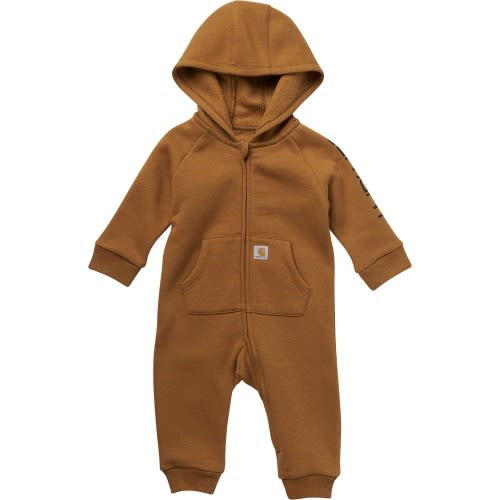 Boys' Long Sleeve Zip-Front Hooded Fleece Coverall (Baby)