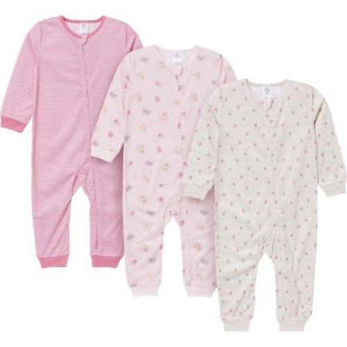 Gerber Toddler Girls' 3-Pack Footless Pajamas, Fruits, 12 Months