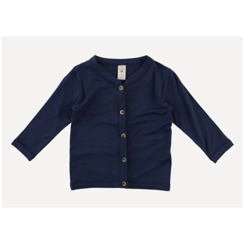 long sleeve classic v-neck cardigan | navy night | bamboo – kate quinn
