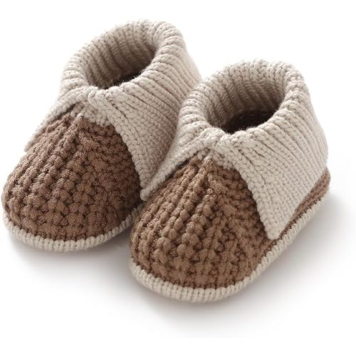 Neiwech Baby Booties Newborn Hand Knit Sock Shoes Soft Cozy First Walkers for Infant Boys Girls