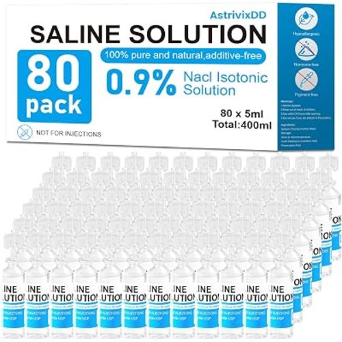 30 Pack 0.9% Saline Solution, Normal Solution for All Ages, Total 150ml
