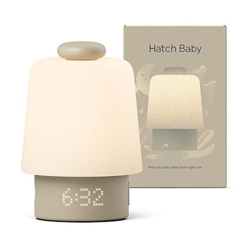 Hatch Baby Sound Machine & Night Light Routine Builder (Greige) | White noise machine, night light, toddler & kid time-to-rise alarm clock, registry essential with 3 months of sleep support