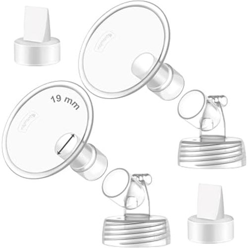 Maymom MyFit Flange Set 19mm Shield Widemouth Connector 3rd Gen Duckbill Valve Work w/Spectra S2 Spectra S1 Not Original Spectra S2 Accessories Not OEM Spectra Pump Parts Spectra Flange Spectra Valve