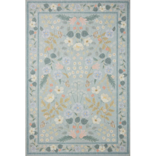 Rifle Paper Co. x Loloi Cotswolds Sky Area Rug & Reviews | Wayfair