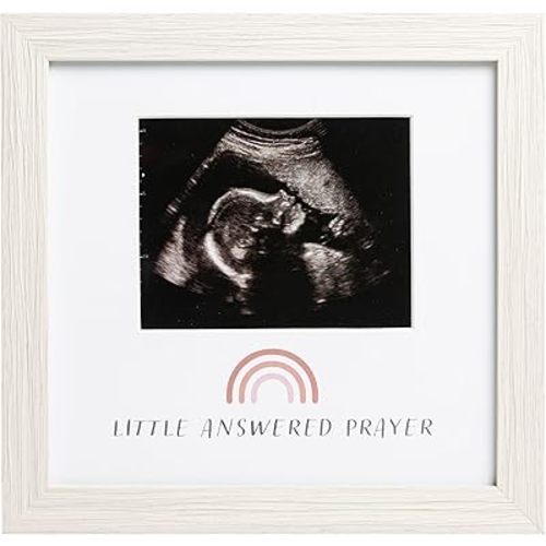 Kate & Milo Little Answered Prayer Sono Frame, Baby Ultrasound and Sonogram Frame, Baby Keepsake Photo Frame, Gift For Expecting Parents, Gender-Neutral Nursery Frame
