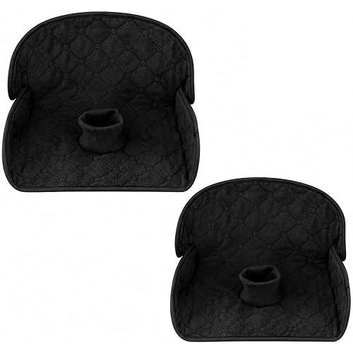 PandaEar 2 Pack Infant Car Seat Protector for Potty Training, Waterproof Piddle Pads Cover Car Seat & Stroller Protector for Babies & Toddlers, Machine Washable, Non-Slip Backing (Black)