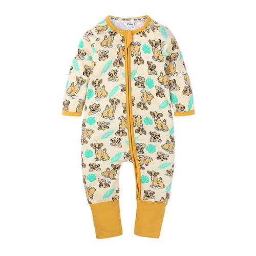 Bellafa Baby Footless Pajamas 2-way Zipper with Mitten Infant Boys Long Sleeve Romper Pjs 0-36Months Sleeper