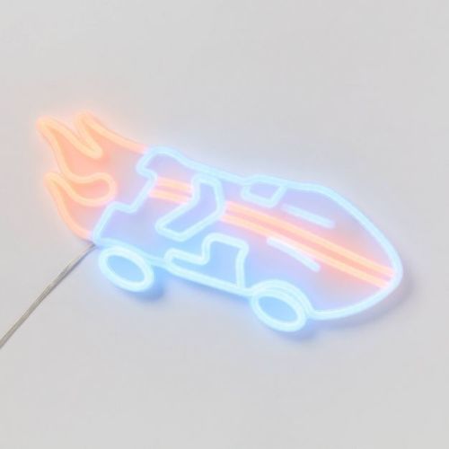 Hot Wheels Retro Neon Flaming Car Kids' Wall Light - Hot Wheels by Pillowfort™