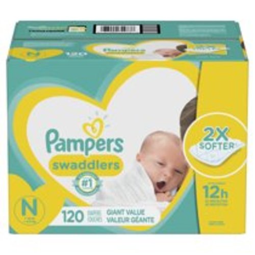 Pampers Swaddlers Newborn Diapers Size N 120 Count