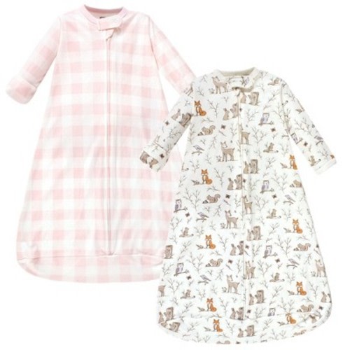 Hudson Baby Infant Girls Cotton Long-Sleeve Wearable Sleeping Bag, Sack, Blanket, Enchanted Forest, 0-3 Months