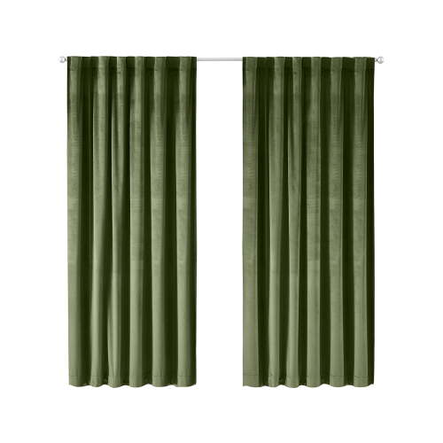 Better Homes & Gardens Dutch Velvet Solid 100% Blackout Curtain Panel, Green, 52" W x 84" L