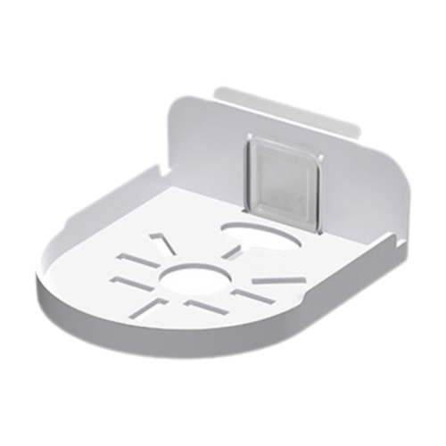 No Drill Security Camera Mount, Wall Mount Bracket with Strong Adhesive for Indoor Outdoor Home Security Cameras, Baby Monitor and Mini Speaker, Easy Installation, White and Clear Options