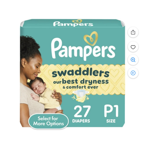 Pampers Swaddlers Sensitive Disposable Diapers - Size 0 - 31ct
