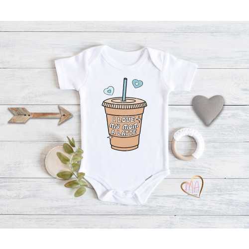 Funny baby clothes gender neutral baby shower gift for mom from baby funny baby boy clothes coffee Bodysuit mom Bodysuit coffee baby