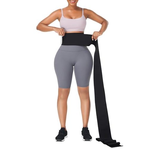 FeelinGirl Waist Trainer for Women Bandage Wrap Trimmer Belt Long Torso Tummy Wraps Belly Body Shaper Waist Trimmer Belt
