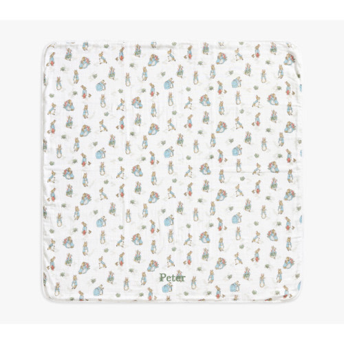 Peter Rabbit Oversized Organic Muslin Baby Blanket
