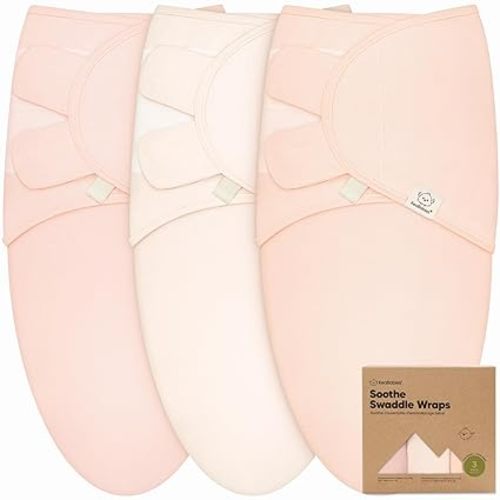 KeaBabies 3-Pack Organic Baby Swaddles for Newborns, Infant (Angelic, 0-3M)