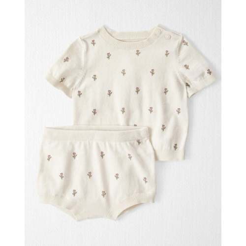 Baby 2-Piece Organic Cotton Floral-Print Sweater Set - Little Planet | Carter's