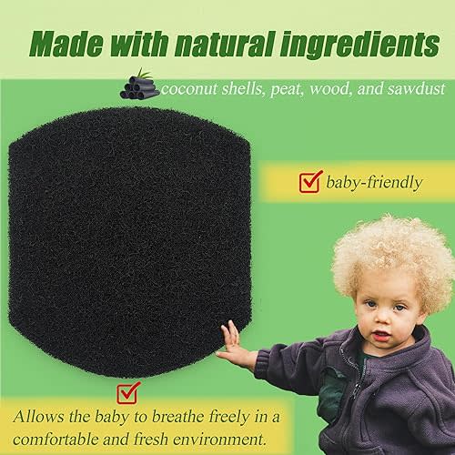 Diaper Pail Deodorizers Activated Charcoal Filter Refills Compatible with Ubbi Diaper Pail | 6 Pack Carbon Filter | Precise fit | Thickened | Natural, Odor Eliminator, Keep Home Fresh