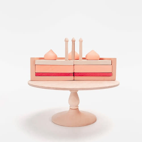 SABO concept Wooden Pink Cake On Stand